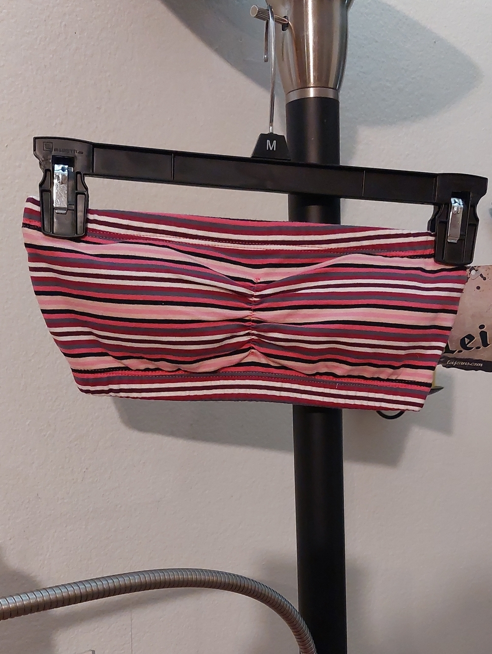 Vintage Y2K Lei Pink Striped Bandeau